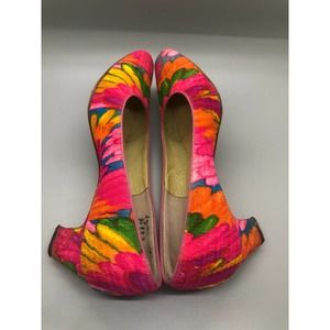 Vintage 60s Day-Glo Low Heel Pumps